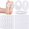WILLBOND 60 Pcs Callus Pads Soft Felt Oval Shape Corn Pads for Foot Pain Relief, Adhesive Foot Corn Pads for Men and