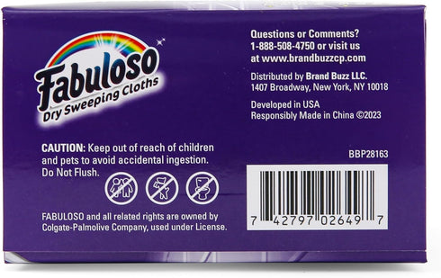 Fabuloso Dry Cloths, Dry Sweeping Pads for Fabuloso Dry + Wet Sweeper, 16 Count - 10 Pack