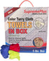 Premium Color Terry Cloth Rags, 5 lbs. Compressed Box | Heavy Duty Rag for Home & Commercial, 100% Reusable, Absorbent