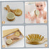 Set BESPORTBLE Newborn Hair Care Brush Wooden Comb and Massager for Toddler Scalp Gentle Brushing Tool for Babies