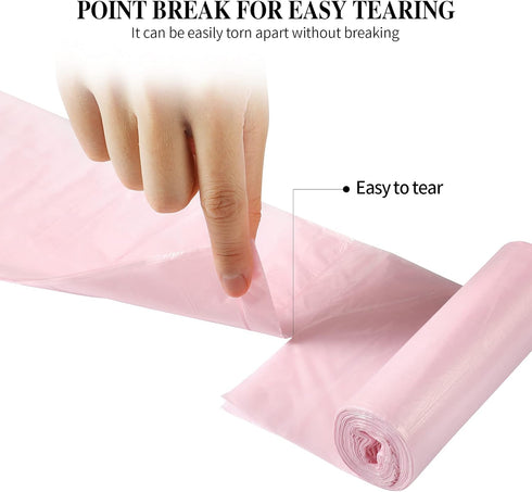 3 Rolls Small Trash Bags - 60 Counts Durable 4 Gallon Small Garbage Bags for Home Office Kitchen Bathroom Bedroom Trash