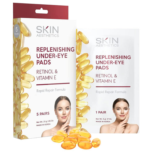 Retinol & Vitamin E Under Eye Patches, Reduces Wrinkles and Fine Lines, Anti-aging Korean Skin Care