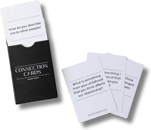 REDHEADREVEAL 52 Connection Cards Couples Edition, Conversation Cards for Relationship Building, Date Night Activity