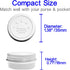 Extra Small Single Pill Box for Purse, 3 Pack Aluminum Screw Top Container, Portable Waterproof Pill Case for Vitamins,