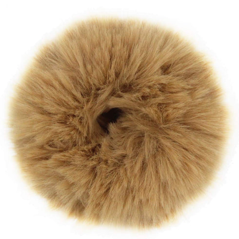 SUSULU Faux Fur Hair Bands Set of 12, Fluffy Scrunchies for Women in 6 Colors, Warm Accessories