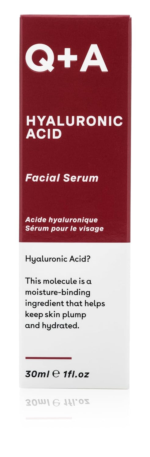 Q+A Hyaluronic Acid Facial Serum, Hydrating Serum for Healthy and Plump Skin, 30ml/1fl.oz