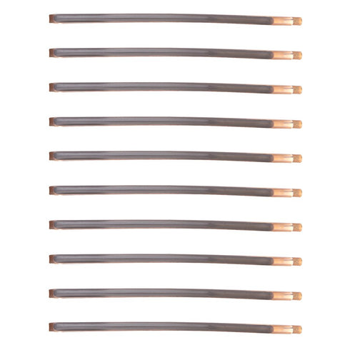 Yishenyishi Pack of 10 Curved Jumbo Bobby Pins, Hair Clips (Gray)