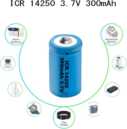 8 Pack Rechargeable 14250 Battery 3.7V, Lithium Batteries Can Replace 3.6 Volt LS 14250, ER14250, CR14250 for Laser