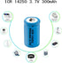 8 Pack Rechargeable 14250 Battery 3.7V, Lithium Batteries Can Replace 3.6 Volt LS 14250, ER14250, CR14250 for Laser