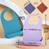 HADEWEITE 2 pieces adult bib Large silicone adult bibs with crumb catcher, adjustable waterproof clothes protector
