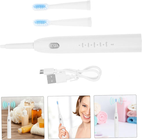 VICASKY Electric Toothbrush for Adults USB Charging Five Vibration Modes Gentle Bristle Cleaning Built in Battery Auto