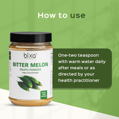 Botanical Bitter Melon Powder (Momordica Charantia/Karela Fruit Powder) by bixa - 200g / 7 Oz