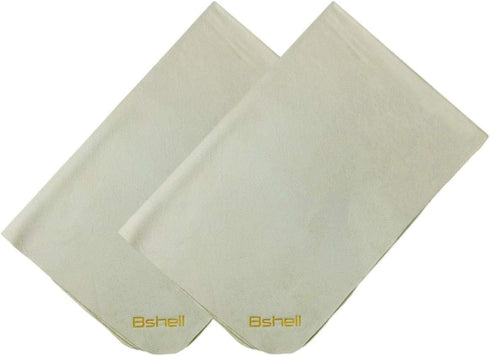 Chamois Cloth Pack of 2, Natural Leather Cleaning Cloth for Glasses, Jewelry, Musical Instruments, and More