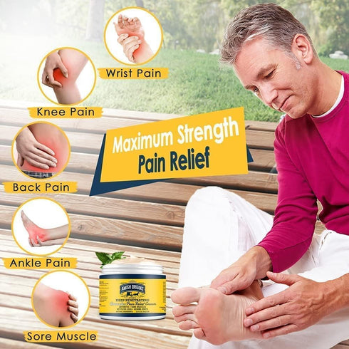 Amish Origins Arthritis Pain Relief Cream - 14 oz - Maximum Strength for Joint, Muscle, Knee, Back Aches
