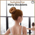Teenitor Hair Bun Maker, Light Brown Hair Donuts for Kids Girls, Ballet Bun Maker, 4 Sizes