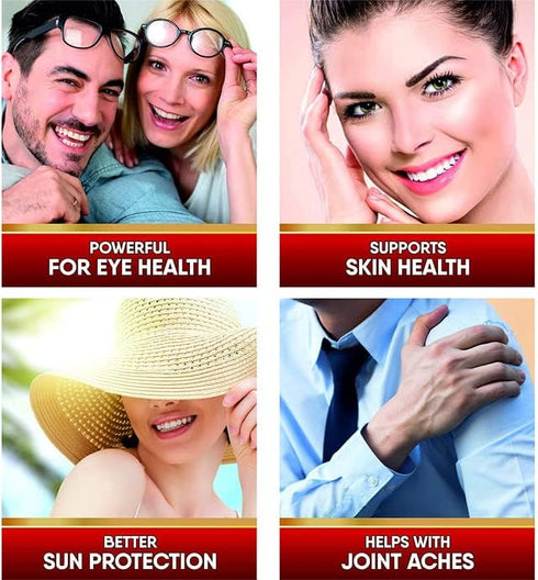 Astaxanthin 10mg Supplement - Best Pure Antioxidant from Microalgae, Helps Skin Care & Eye, Arthritic Joints, Healthy