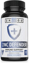 Zhou Nutrition Zinc Defender Capsules - Immune Support with Zinc Monomethionine, Gluten Free, 60 Capsules