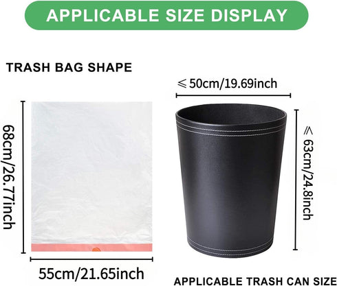 Magesh 8 5 100 Count 30 Gallon Trash Bags Drawstring Unscented - Rolls Medium Garbage Bag Clear White Liter Strong
