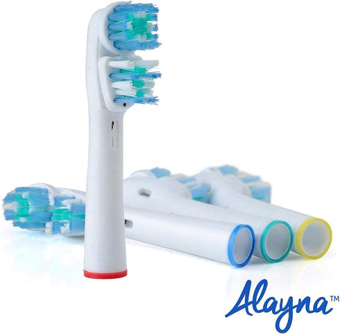 Pack of 8 Replacement Brush Heads Compatible with Oral B - Double Clean Design for Pro 7000, 1000, 8000, 9000, 1500,