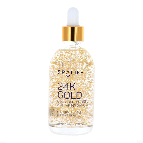 SpaLife Nourishing Anti-Aging Gold & Silver Serums I Anti-Aging 24k Gold & Collagen I 110 ml (3.7 Fl. Oz.) I Boosts
