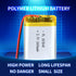 3.7V 1000mAh 803040 Lithium Polymer Ion Rechargeable Li-ion Battery with 2P PH 2.0mm Pitch Connector