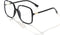 BIGGY Oversized Square Blue Light Blocking Glasses, Ultralight Anti Eyestrain Nerd Glasses for Reading, Gaming