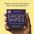 Pack 10 Lucky Wipes For Men, Individually Wrapped - pH Balanced Flavored Intimate Wipes - of (Banana)