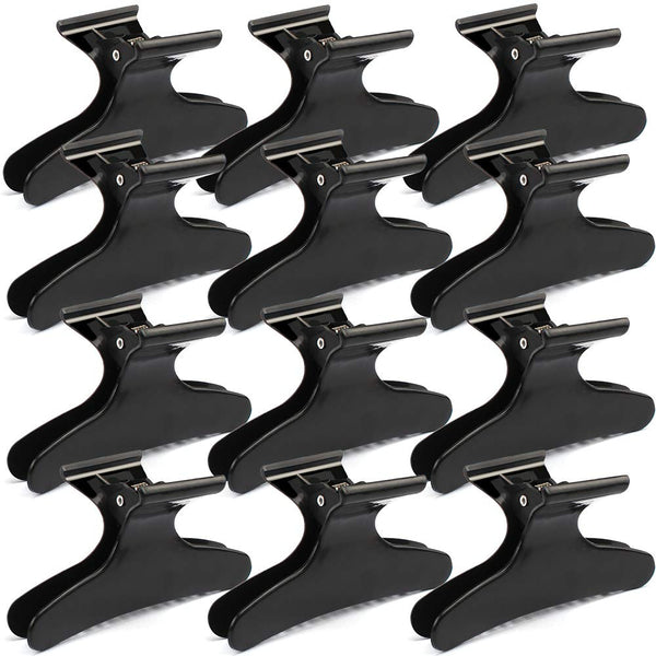 Ondder Black Butterfly Hair Clips for Pro Salon Styling, Cutting, Coloring Hair Accessories