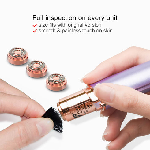 Replacement Heads for Flawless Finishing Touch Facial Hair Remover Device, Blades for Facial Hair Removal