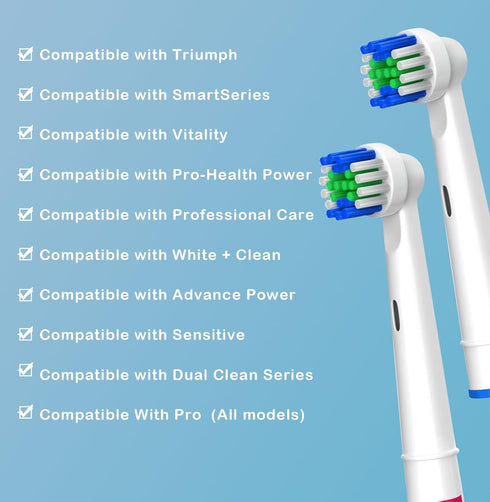 Electric Toothbrush Replacement Heads - 16 Pack Compatible Oral B Braun Brush Heads