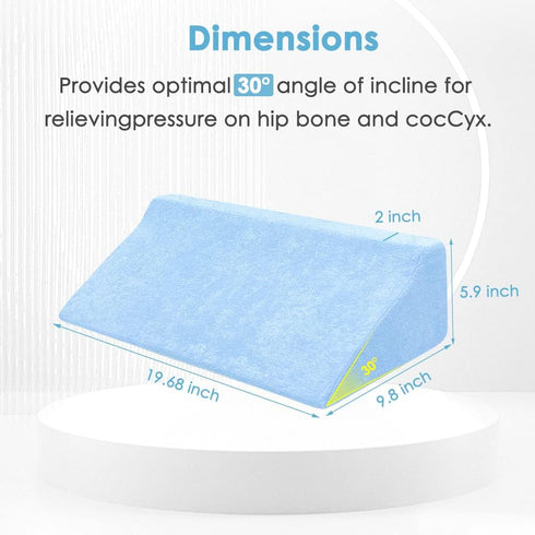Wedge Pillow for Side Sleeping Positioning Wedges for Bed Sores Turning Medical Rolling Pillow for Elderly Waterproof