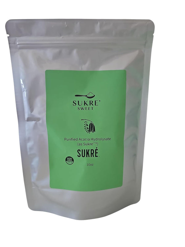 Sukre' Sweet Prebiotic Sweetener Powder - Purified Acacia Hydrolysate (as Sukre')