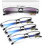 LUFF 4PCS Anti-Blu-Ray Reading Glasses, UV400 Sun Readers with Spring Hinges (1.75X)