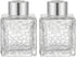 TUPANDY 2PCS 50ml/1.7oz Glass Diffuser Bottles Set with Cap, Small Square-Shaped Essential Oil