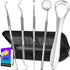 Dental Tools, Dental Pick, Oral Care Teeth Cleaning Tools Set, Stainless Steel Tooth Scraper, Plaque Remover with Case