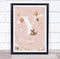 The Card Zoo Baby Birth Details Nursery Christening Woodland Animals Pink Initial Y Print