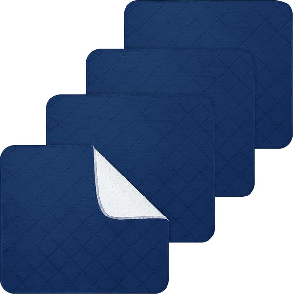 Magik & Kover Waterproof Chair Pads for Incontinence, 4 Pack Reusable Seat Protector Pads 18"