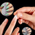 Stiletto Nail Tips 500Pcs Short Sharp Ending False Acrylic Nails Tip Half Cover 10 Sizes with Box for Nail Salons DIY