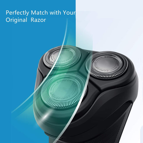 SH30 Replacement Heads for Philips Norelco Series 3000, 2000, 1000 Shavers and S738, Compatible with Philips ComfortCut Blades Shaving Heads Like S1560 S3310