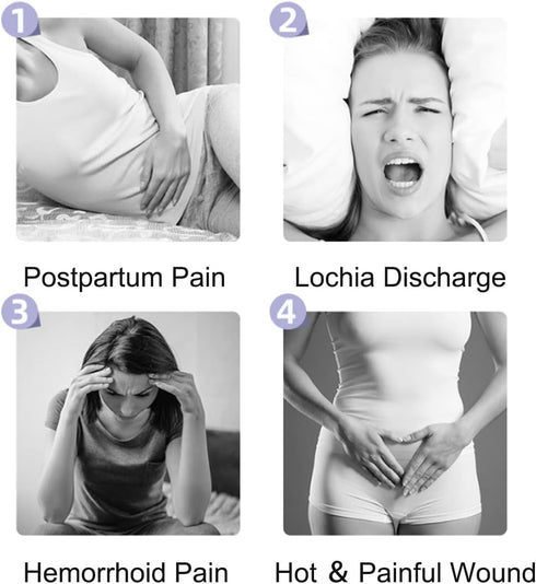 Reusable Perineal Ice Packs for Postpartum & Hemorrhoid Pain Relief, Hot & Cold Pack for Women After Pregnancy