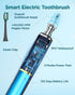 Upgraded Sonic Electric Toothbrush for Adults, Black, 8 Brush Heads, IPX7 Travel Case, 5 Modes, Smart Timer