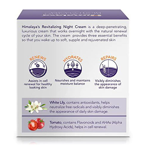 Himalaya Revitalizing Night Cream for Damaged & Aging Skin, 1.69 oz, Daily Deep Moisturizing Treatment