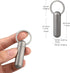 SHD Keychain Pill Box, Mini Waterproof Titanium Pill Holder Container, Portable Small Case for Outdoor Travel Camping