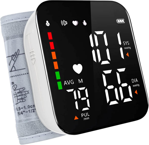 Wrist Blood Pressure Monitor - Automatic Talking Cuff with Digital Full Screen Display