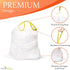 CODE H (100 Count), Compatible with Simplehuman Code H, White Drawstring Trash Bags