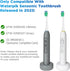 Replacement Brush Heads for Waterpik Sensonic Complete Care Toothbrush, Compact White, 10 Count with Covers