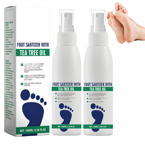 Holyarm 2PCS Foot Sanitizer Spray with Tea Tree Oil,Clear Foot Sanitizer Spray,Tea Tree