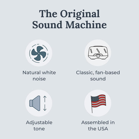Yogasleep Dohm UNO White Noise Sound Machine (White) With Real Fan Inside for Non-Looping White Noise, For Travel