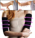 2-in-1 Women's Elastic Compression Arm Sleeves, Slimming Shapers for Weight Loss & Sport Fitness, Black + Nude