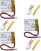 (3 Pack) 503035 Battery, 503035 Lipo Battery Compatible for Multiple Devices with PH 2.54 JST Connector